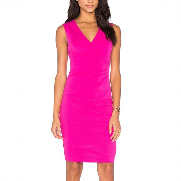 Diane von Furstenberg DVF Layne Dress in Vivid Pink Size 2 - Picture 1 of 6